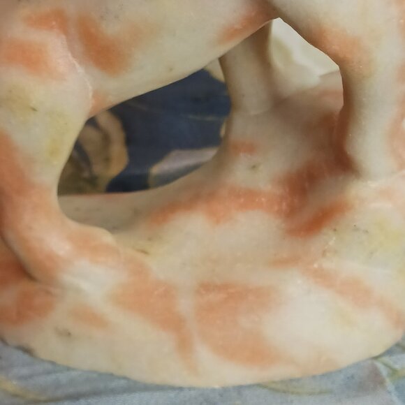 Red and White Jade Asian Tiger Sculpture - Picture 10 of 13